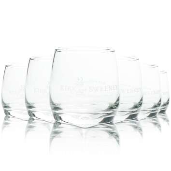 6x Kirk and Sweeney Rum Glass 0,27l Tumbler Wobble Glass...