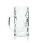 6x Benediktiner Weissbräu beer glass 0,5l mug Isar Seidel handle glasses mugs