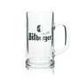 6x Bitburger glass 0.5l mug Seidel Humpen beer Pils handle glasses Gastro pub