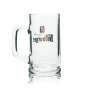 6x Bitburger glass 0.5l mug Seidel Humpen beer Pils handle glasses Gastro pub