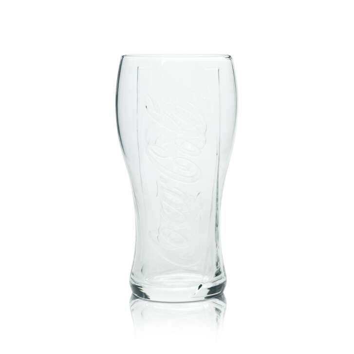 Coca Cola glass 0.3l contour curve mug logo vertical relief print glasses drinks
