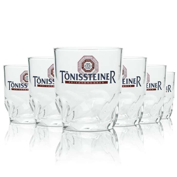 6x Tönissteiner water glass 0.1l tumbler private fountain gastro glasses hotel bar