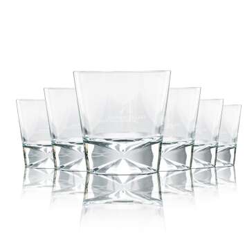 6x Johnnie Walker glass 0.2l whiskey tumbler mug long...