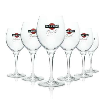 6x Martini Royale Glass Wine Cocktail Glasses Balloon...