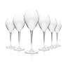 6x Ruinart champagne glass flute with writing on base