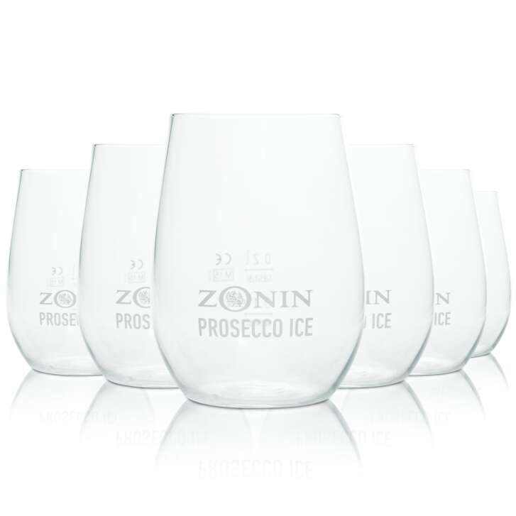 6x Zonin glass 0.2l tumbler glasses Prosecco sparkling wine Champagne Gastro Bar