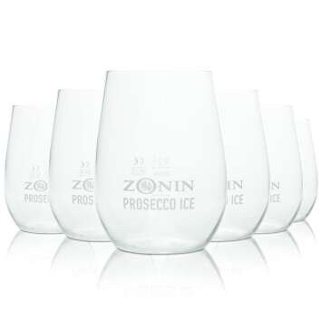 6x Zonin glass 0.2l tumbler glasses Prosecco sparkling...