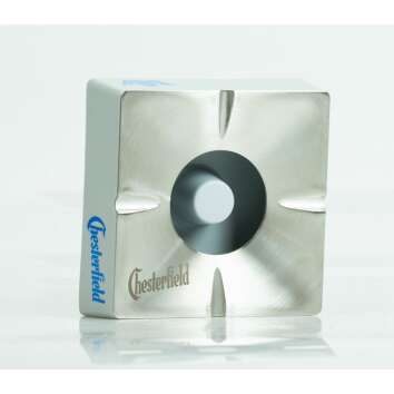1x Chesterfield cigarette ashtray blue/grey plastic lid
