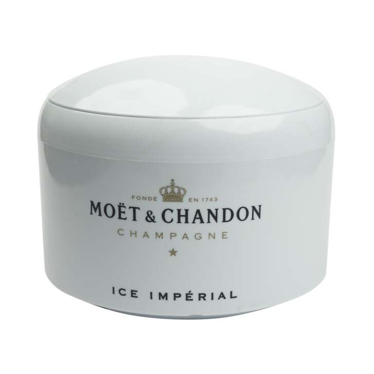 1x Moet Chandon champagne cooler ice box white Ice Imperial round