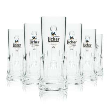 6x Licher beer glass 0,3l mug Tankards Seidel Rastal...