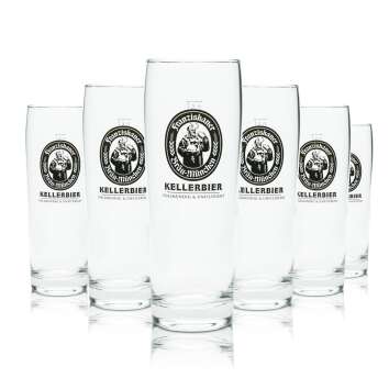 6x Franziskaner Beer Glass 0,5l Kellerbier Willi Mug...