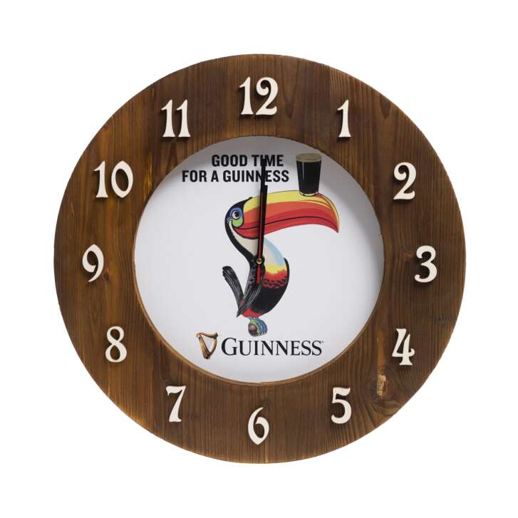 Guinness beer clock 47cm wooden wall decoration bar toucan sign advertising fans