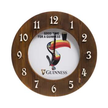 Guinness beer clock 47cm wooden wall decoration bar...