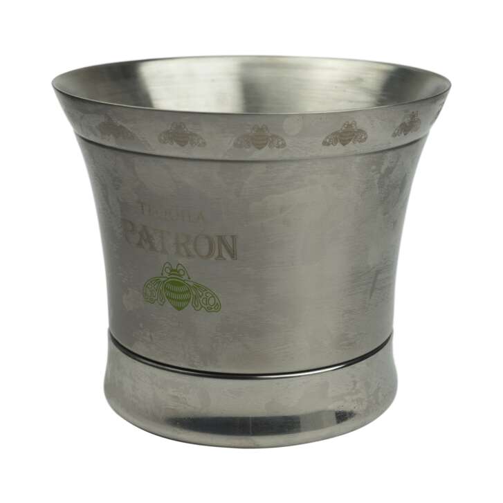 Patron Tequila metal cooler bucket bar container ice box bottle ice cooler green bee