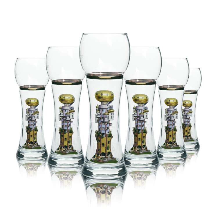 6x Kuchlbauer beer glass 0,5l wheat beer Turmweisse Turm Hefe wheat glasses