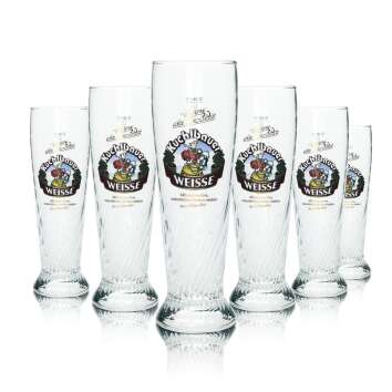 6x Kuchlbauer beer glass 0,3l wheat beer relief glasses...