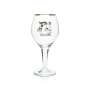 6x Kuchlbauer beer glass 0,5l goblet "Abensberger Dunkel" gold rim glasses tulip