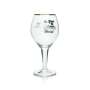 6x Kuchlbauer beer glass 0,5l goblet "Abensberger Dunkel" gold rim glasses tulip