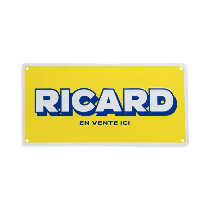 Ricard tin sign 30x15cm retro nostalgia yellow wall sign advertising board bar
