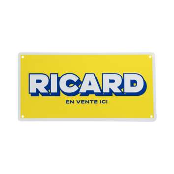 Ricard tin sign 30x15cm retro nostalgia yellow wall sign...