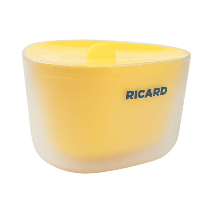 Ricard ice box Cooler Bottles Ice cube container yellow Lid Cooler Bar Cubes