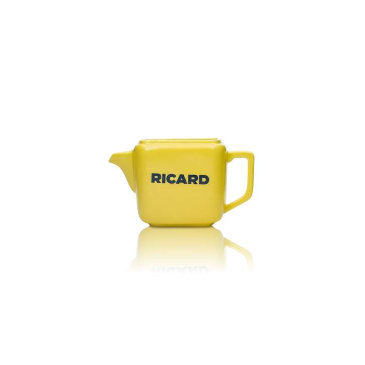 Ricard Anisette carafe 0.2l pitcher jug glasses spout ceramic yellow