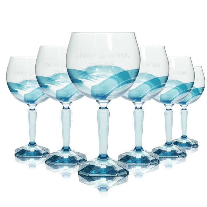 6x Bombay Sapphire Gin Glass Stir Creativity 68cl glasses special edition Balloon Bar