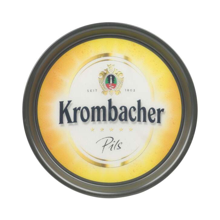 Krombacher Beer Tray 37cm Plastic Anti-Rust Black Glasses Serving Gastro