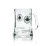 6x Warsteiner beer glass 0,4l mug Seidel glasses Party handle mugs Brewery Beer