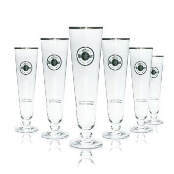 6x Warsteiner Beer Glass 0,4l Tulip Exclusive Glasses...