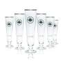 6x Warsteiner Beer Glass 0,4l Tulip Exclusive Glasses Goblet Stem Pils Brewery