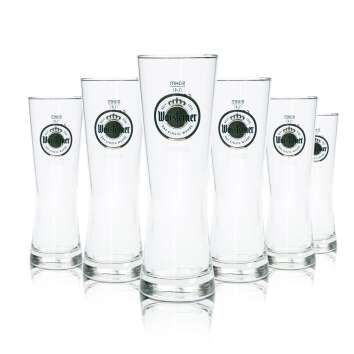6x Warsteiner Beer Glass 0,4l Goblet Herb Cup Glasses...