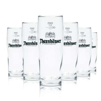 6x Thannhäuser glass 0,4l Willi Becher THM Radler...