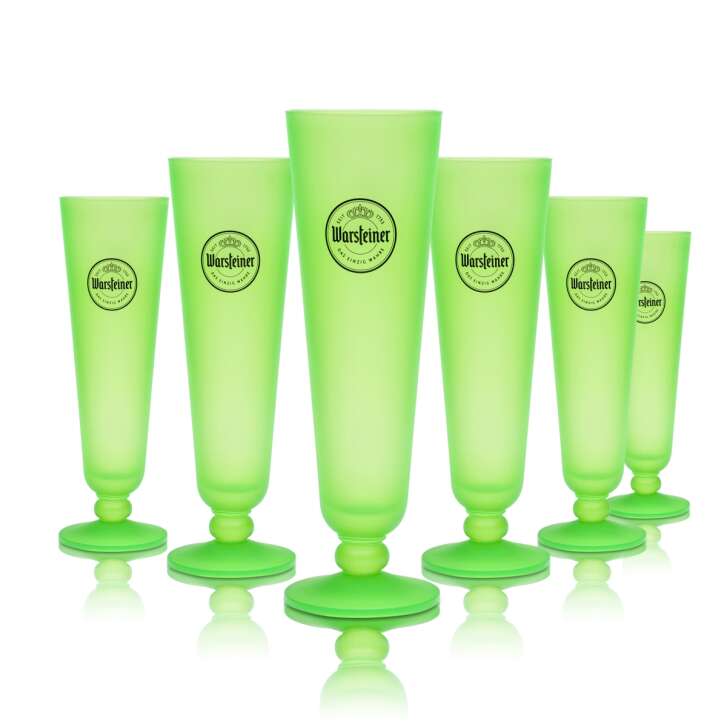 Warsteiner Beer Glass 0.2l Neon Tulip Exclusive Green Goblet CSD Glasses Pride Beer
