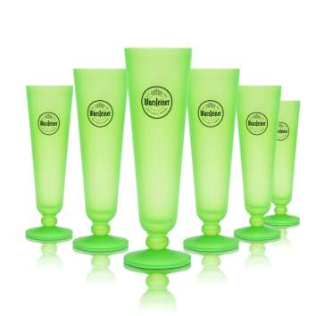Warsteiner Beer Glass 0.2l Neon Tulip Exclusive Green...