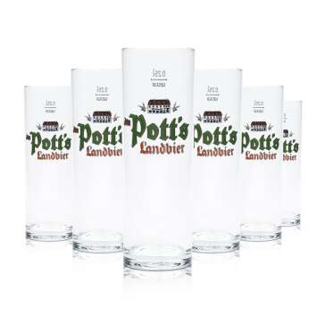 6x Potts Beer Glass 0,25l Kölsch Stange Landbier...