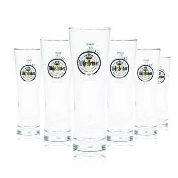 6x Warsteiner Beer Glass 0,3l Herb Cup Mug Glasses Tulip...