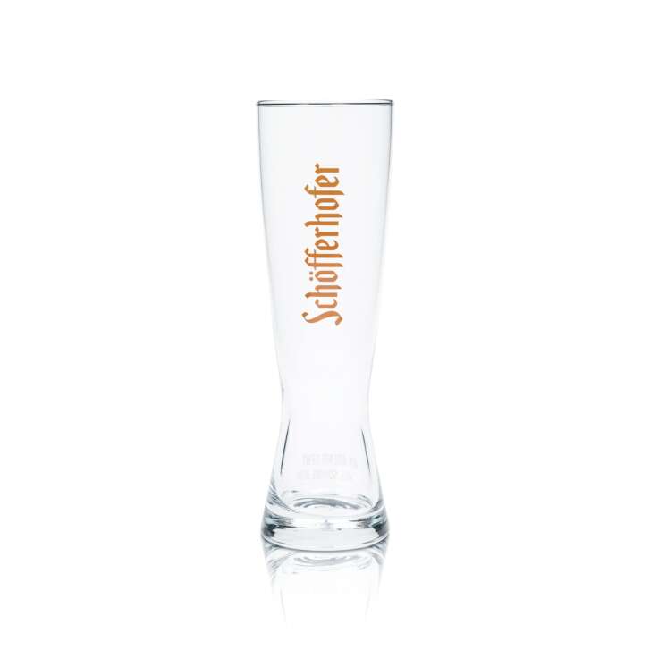Schöfferhofer beer glass 0,5l wheat beer glasses wheat relief orange print yeast bar