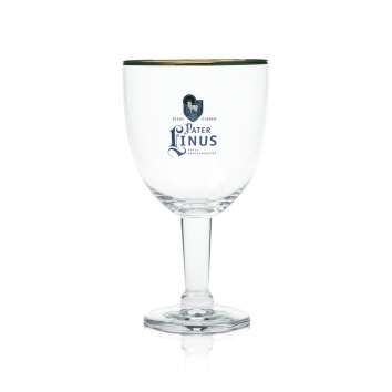 Father Linus Beer Glass 0.5l Abbey Goblet Gold Rim...