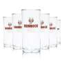 6x Isenbeck beer glass 0,2l bar malt glasses tumblers brewery beer bar