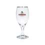 6x Isenbeck beer glass 0.25l pilsner goblet tulip silver rim glasses export brewery