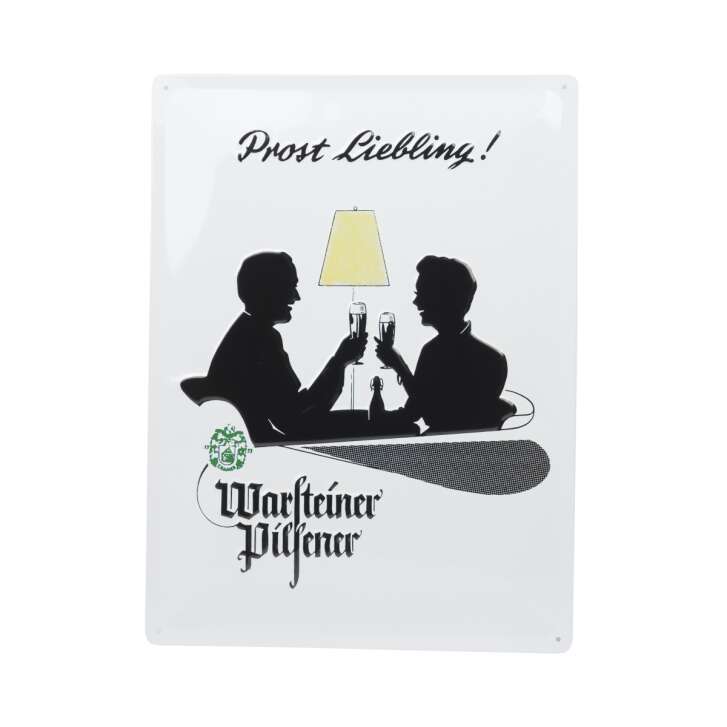 Warsteiner beer tin sign 40x30 Prost Liebling wall plaque metal sign retro