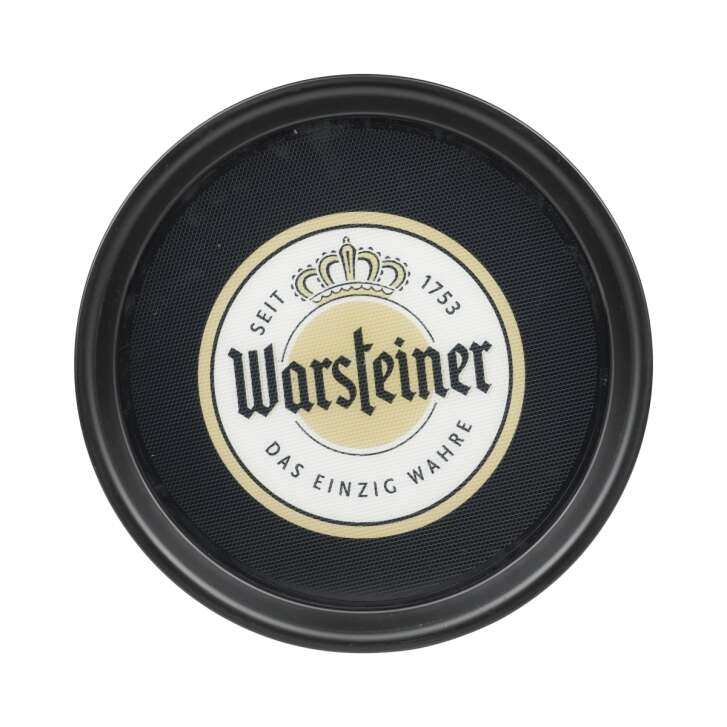 Warsteiner beer tray black 37cm rubberized glasses serving gastro waiter