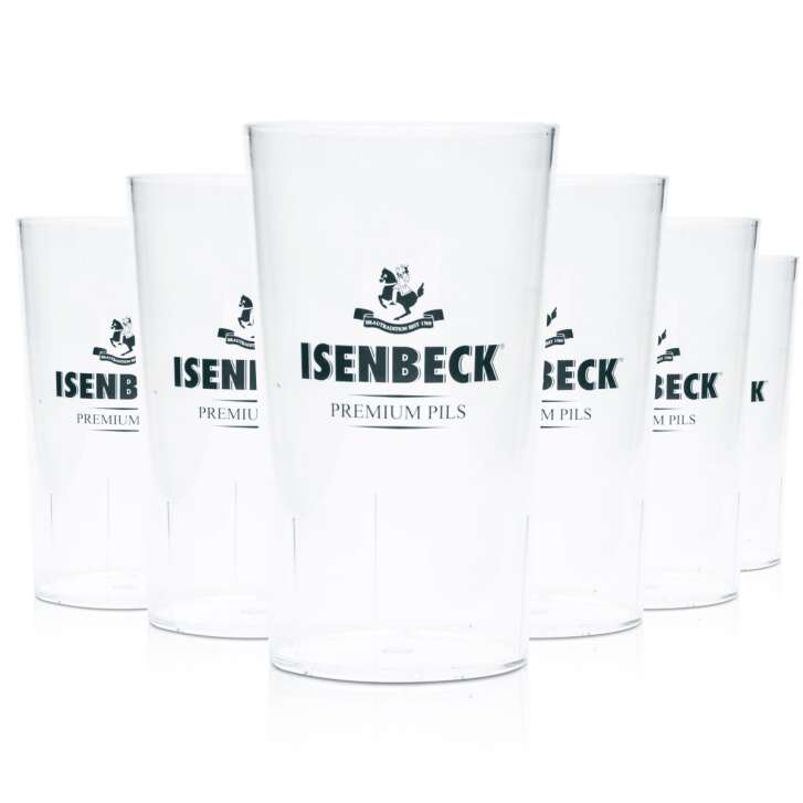 10x Isenbeck beer reusable cups 0,3l Festival Beer Cup stackable glass party
