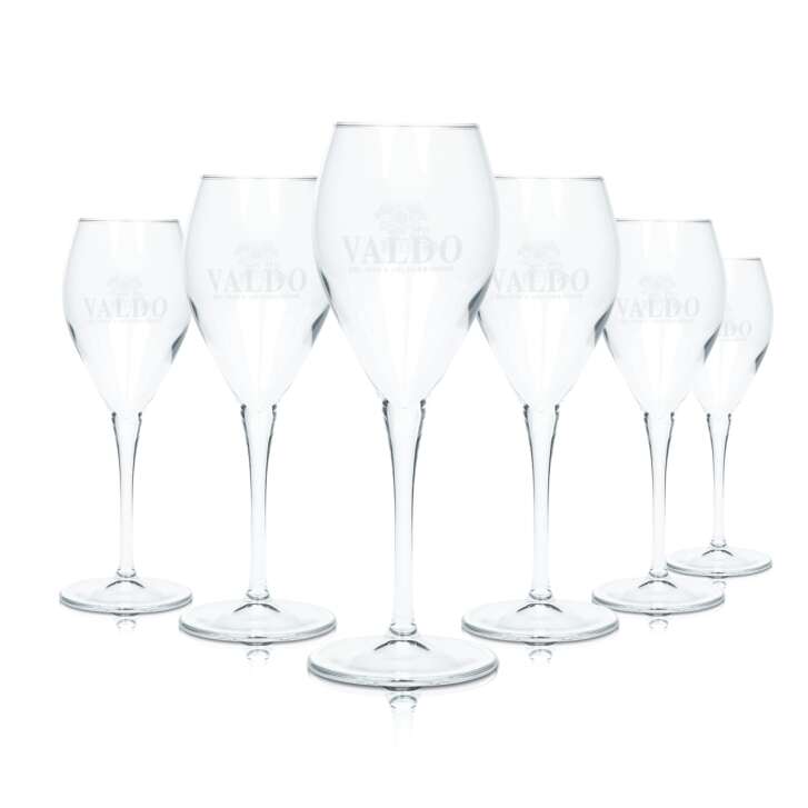6x Valdo Prosecco glass 0,26l Champagne flute glasses sparkling wine 0,1l Gastro