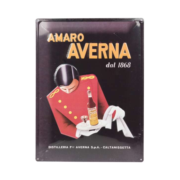 Averna Amaro tin sign 40x30cm retro 1868 metal plaque wall sign deco bar