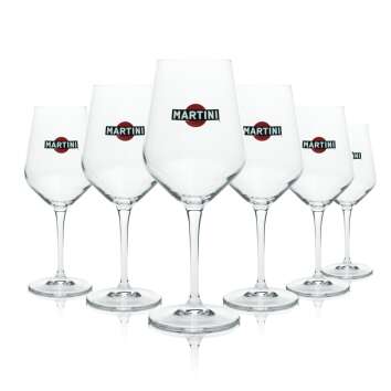 6x Martini Royale Glass 0,4l Wine Glasses On Ice Vermouth...