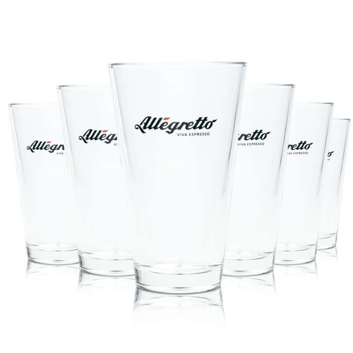 6x Allegretto coffee glass 0.3l latte macchiato mug glasses Longdirnk tumbler