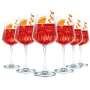 6x Campari Spritz Glass 0,49l Wine Glasses Relief Contour Longdrink Cocktail Italy