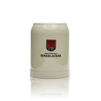 Dinkelacker beer glass 0.5l clay jug Seidel handle...